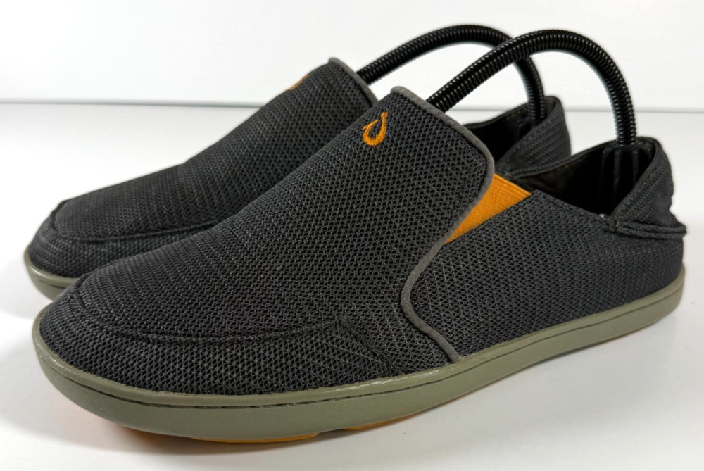 OluKai Nohea Mesh Slip On Shoes Men's 8 Gray 10188 Casual Comfort